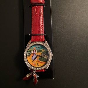 NEW Wizard of Oz Watch w/ Ruby Red Slippers charm!